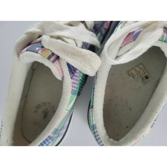 Polo Ralph Lauren Sneakers PLAID Tennis Shoes Men’s /Youth Sz 4.5 US Euro Sz 36 - Picture 7 of 9